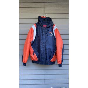 Vintage / Retro / Y2K Denver Broncos Hooded Quilted Puffer Jacket / Coat XL
